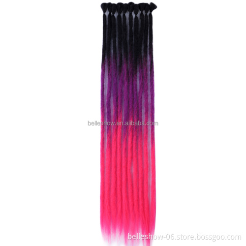 Hot sell Multicolor dreads faux loc cheap long soft crochet dreads locks braids styles hair weave synthetic dreadlocks